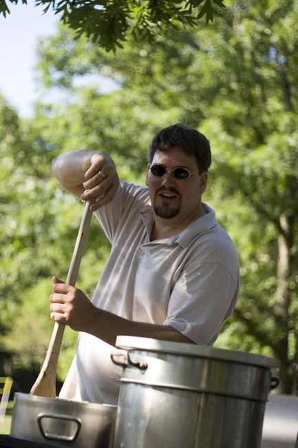 Erik the Chef
Cooking the food
 Wedding Day, August 5, 2006
Big Meadows Campground
Keywords: Erik wedding