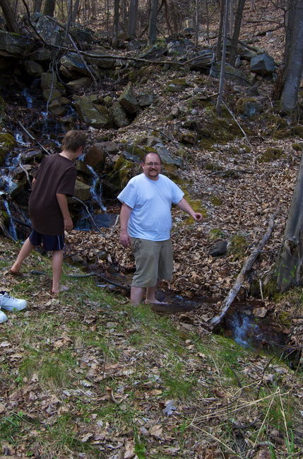 Mike enjoying the cold mountain stream
Smoke Hole Canyon, WV

