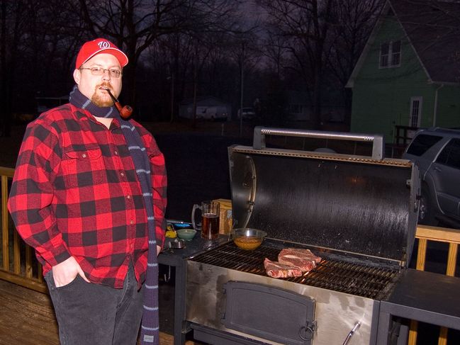 "Country Squire"
New Grill , New Pipe, Yuengling Lager, and steaks
Keywords: grill