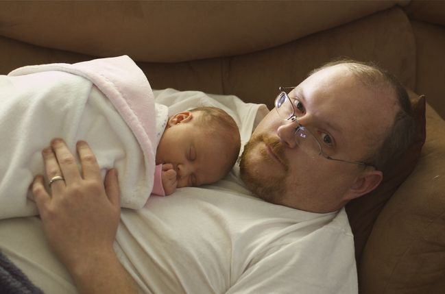 Dad and Leia relaxing
