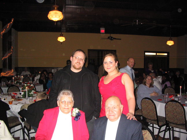 Mike Emily and Aunt Loretta
at Frank's Wedding
Keywords: Mike Emily Loretta
