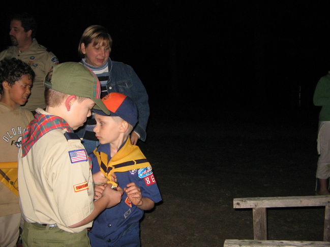 James gets his Bobcat rank
Gets the new yellow neckerchief
Keywords: James CubScouts