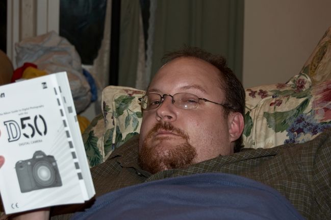 Mike reading the camera manual
Oct. 2006
Keywords: Mike