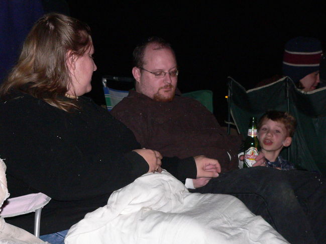 Julie, Mike and James by the campfire
Ubiquitopia 2006
Gore, VA, October 2006
