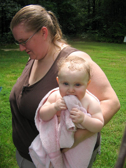 Leia after her swim

