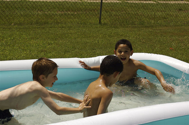 James Isaiah and Taijae in the pool
summer fun
