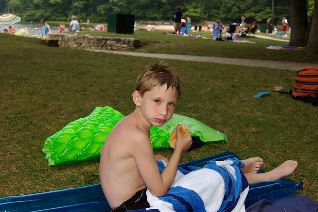 James enjoying a sandwich
at Sherando Lake
Keywords: James Sherando