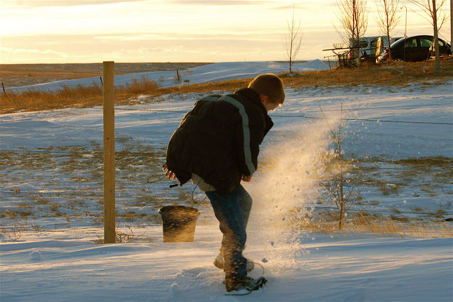 James kicking snow
in Carpenter, WY
