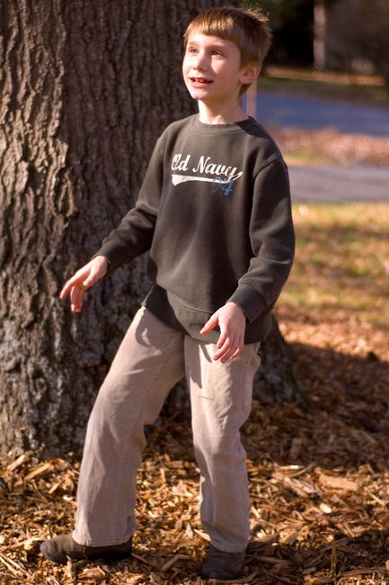 James by the tree
