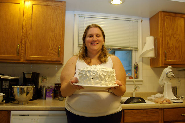 Julie and the cake
