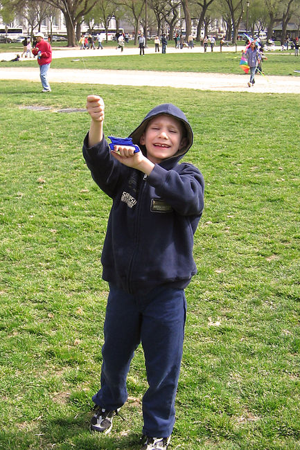 James flying a kite
in the national mall
