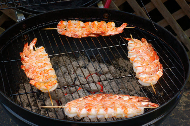 Shrimp on the barbie
Saturday night dinner
Keywords: barbeque shrimp